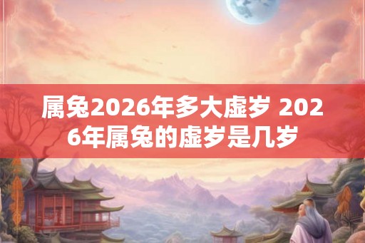 属兔2026年多大虚岁 2026年属兔的虚岁是几岁