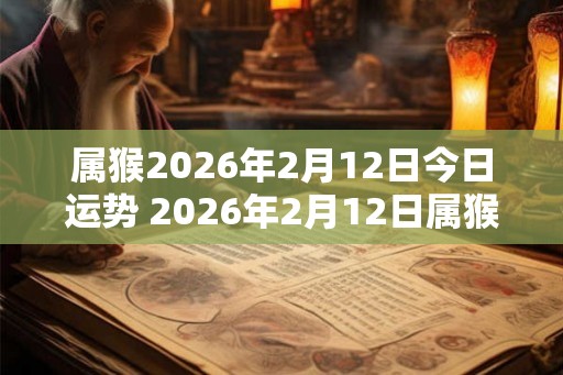 属猴2026年2月12日今日运势 2026年2月12日属猴人运势