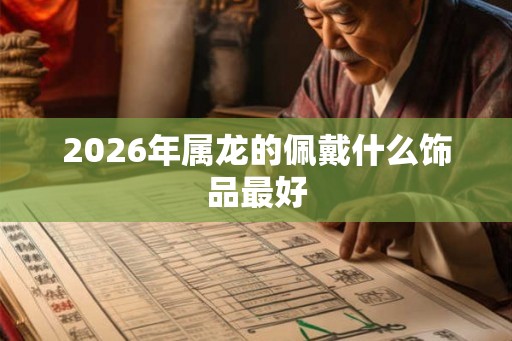 2026年属龙的佩戴什么饰品最好