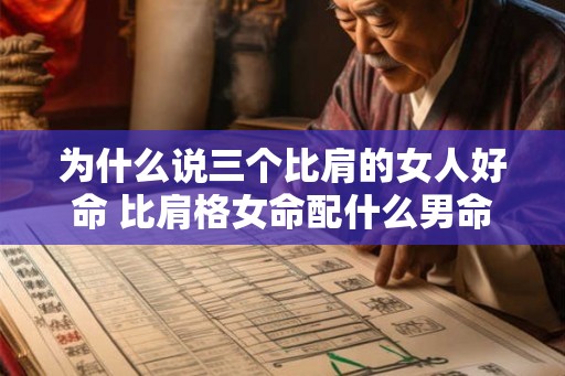为什么说三个比肩的女人好命 比肩格女命配什么男命