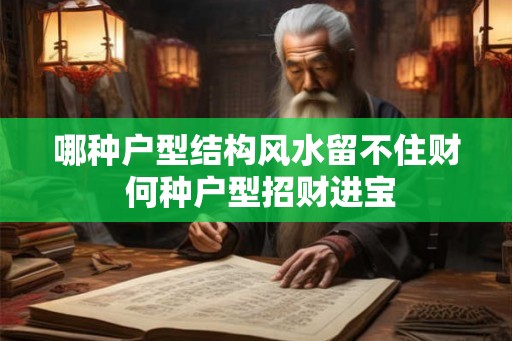 哪种户型结构风水留不住财 何种户型招财进宝