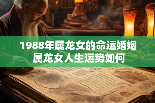 1988年属龙女的命运婚姻 属龙女人生运势如何