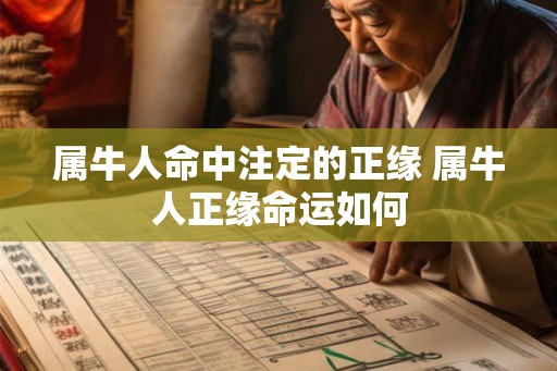 属牛人命中注定的正缘 属牛人正缘命运如何
