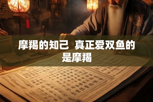 摩羯的知己  真正爱双鱼的是摩羯