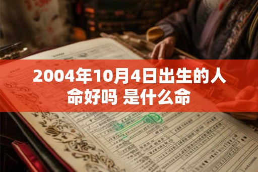 2004年10月4日出生的人命好吗 是什么命