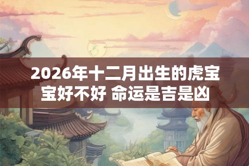 2026年十二月出生的虎宝宝好不好 命运是吉是凶