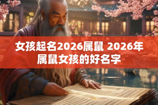 女孩起名2026属鼠 2026年属鼠女孩的好名字