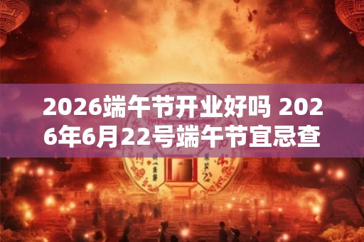2026端午节开业好吗 2026年6月22号端午节宜忌查询 2026端午节开业好吗 2026年6月22号端午节宜忌查询