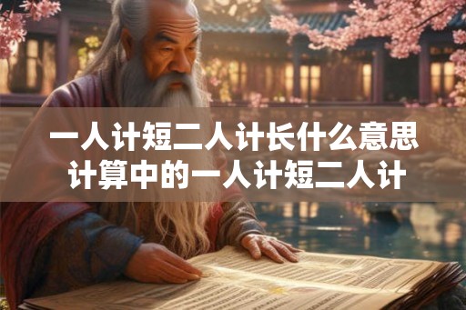 一人计短二人计长什么意思 计算中的一人计短二人计长 一人计短二人计长什么意思 计算中的一人计短二人计长