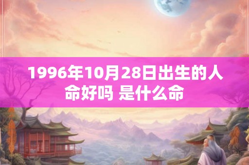 1996年10月28日出生的人命好吗 是什么命