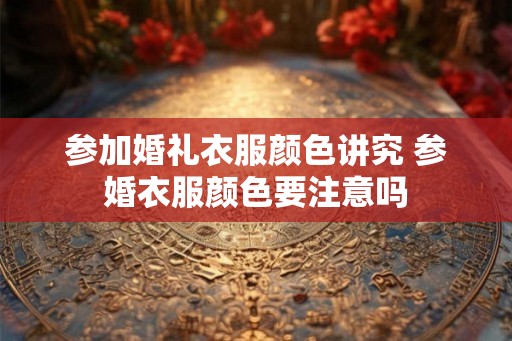 参加婚礼衣服颜色讲究 参婚衣服颜色要注意吗