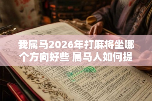 我属马2026年打麻将坐哪个方向好些 属马人如何提升打麻将手气