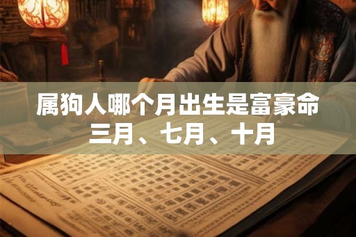 属狗人哪个月出生是富豪命 三月、七月、十月