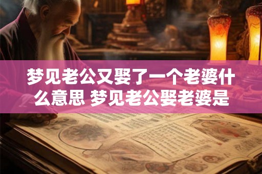 梦见老公又娶了一个老婆什么意思 梦见老公娶老婆是什么预兆