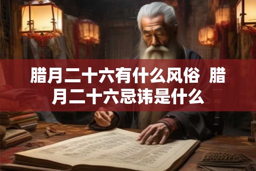 腊月二十六有什么风俗  腊月二十六忌讳是什么