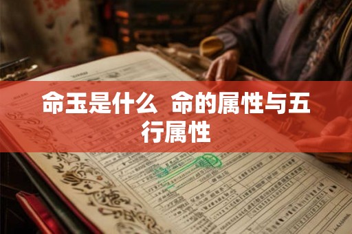 命玉是什么  命的属性与五行属性