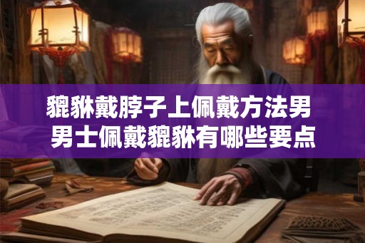 貔貅戴脖子上佩戴方法男 男士佩戴貔貅有哪些要点
