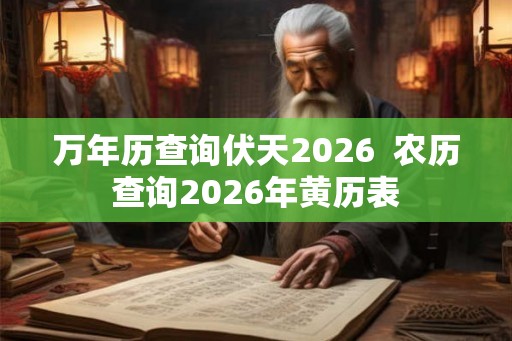 万年历查询伏天2026  农历查询2026年黄历表