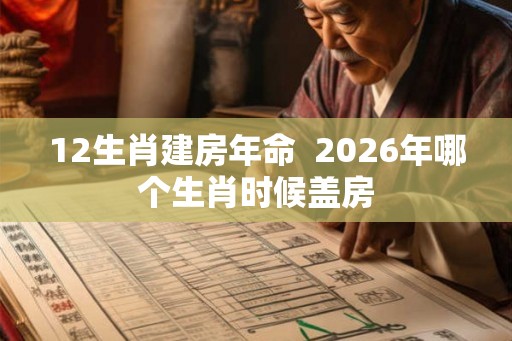 12生肖建房年命  2026年哪个生肖时候盖房