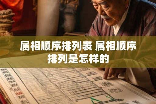 属相顺序排列表 属相顺序排列是怎样的