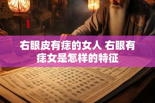 右眼皮有痣的女人 右眼有痣女是怎样的特征