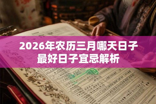 2026年农历三月哪天日子最好日子宜忌解析