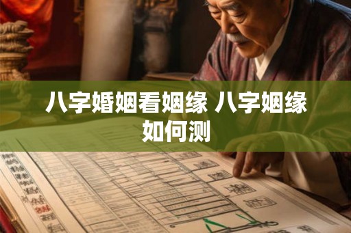 八字婚姻看姻缘 八字姻缘如何测