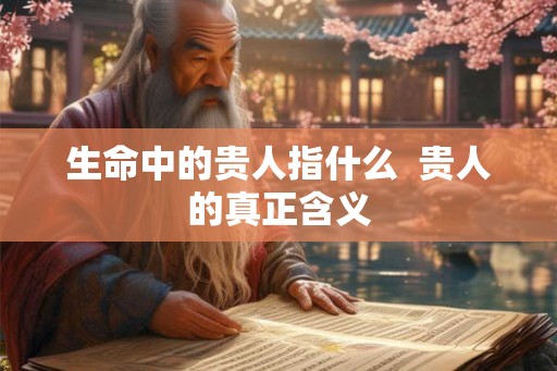 生命中的贵人指什么  贵人的真正含义
