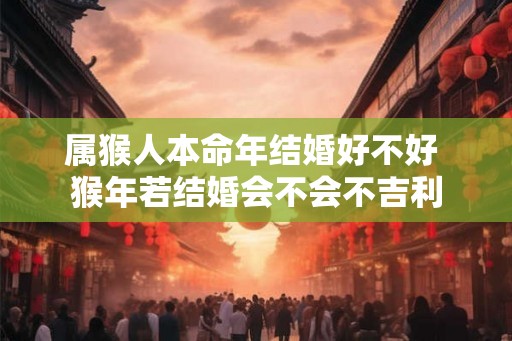 属猴人本命年结婚好不好 猴年若结婚会不会不吉利