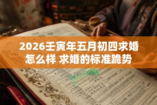 2026壬寅年五月初四求婚怎么样 求婚的标准跪势