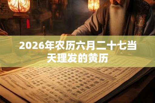 2026年农历六月二十七当天理发的黄历