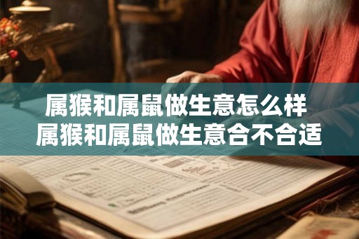 属猴和属鼠做生意怎么样 属猴和属鼠做生意合不合适 属猴和属鼠做生意怎么样 属猴和属鼠做生意合不合适