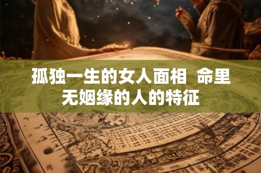 孤独一生的女人面相  命里无姻缘的人的特征