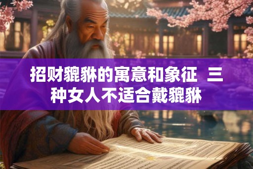 招财貔貅的寓意和象征  三种女人不适合戴貔貅
