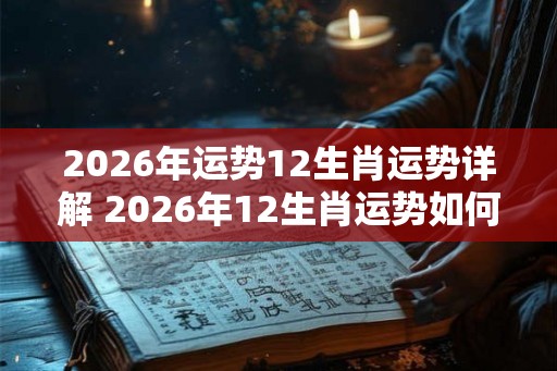 2026年运势12生肖运势详解 2026年12生肖运势如何