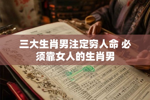 三大生肖男注定穷人命 必须靠女人的生肖男