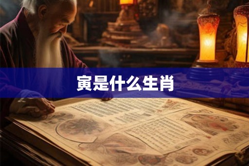 寅是什么生肖