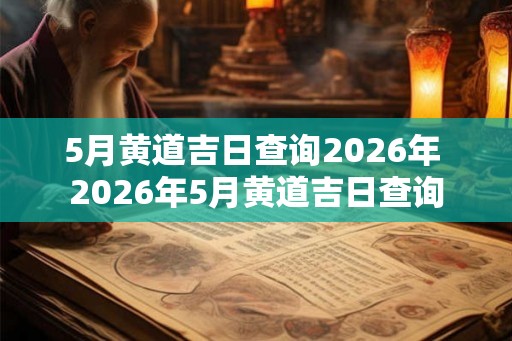 5月黄道吉日查询2026年 2026年5月黄道吉日查询