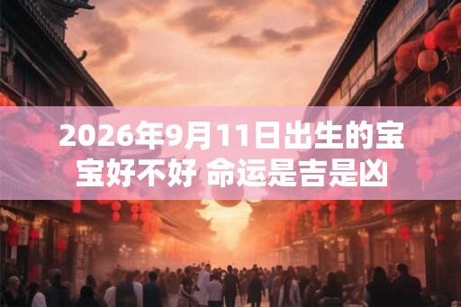 2026年9月11日出生的宝宝好不好 命运是吉是凶