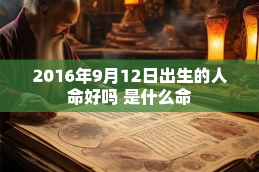 2016年9月12日出生的人命好吗 是什么命