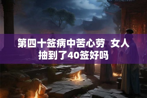第四十签病中苦心劳 女人抽到了40签好吗 第四十签病中苦心劳 女人抽到了40签好吗