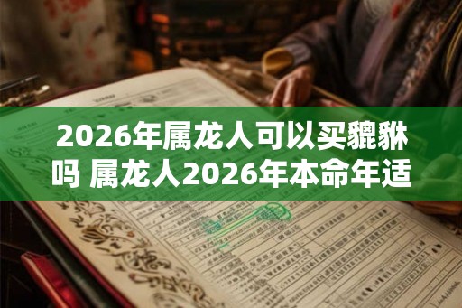 2026年属龙人可以买貔貅吗 属龙人2026年本命年适合戴什么首饰