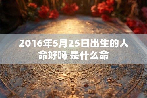 2016年5月25日出生的人命好吗 是什么命 2016年5月25日出生的人命好吗 是什么命