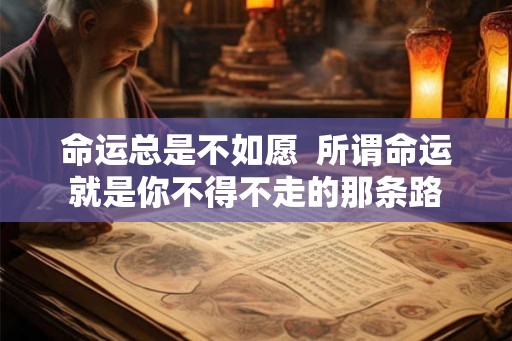 命运总是不如愿  所谓命运就是你不得不走的那条路