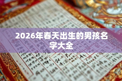 2026年春天出生的男孩名字大全