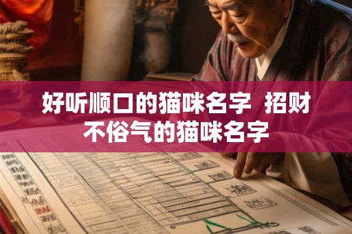 好听顺口的猫咪名字  招财不俗气的猫咪名字