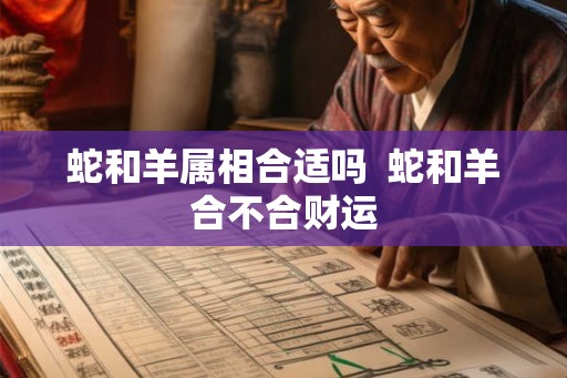 蛇和羊属相合适吗  蛇和羊合不合财运