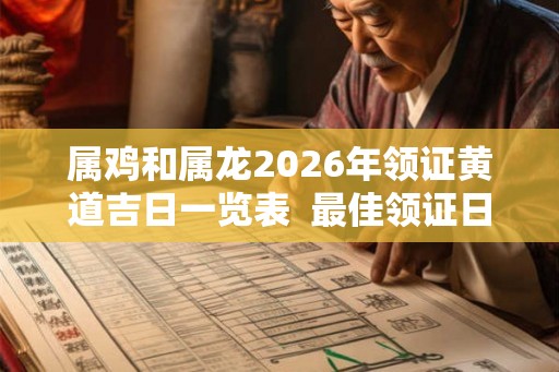 属鸡和属龙2026年领证黄道吉日一览表 最佳领证日期 属鸡和属龙2026年领证黄道吉日一览表 最佳领证日期