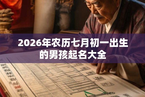 2026年农历七月初一出生的男孩起名大全