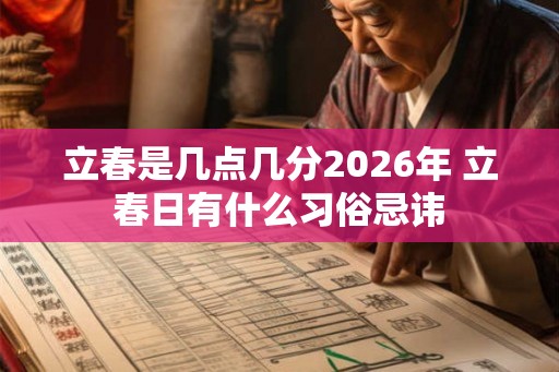立春是几点几分2026年 立春日有什么习俗忌讳